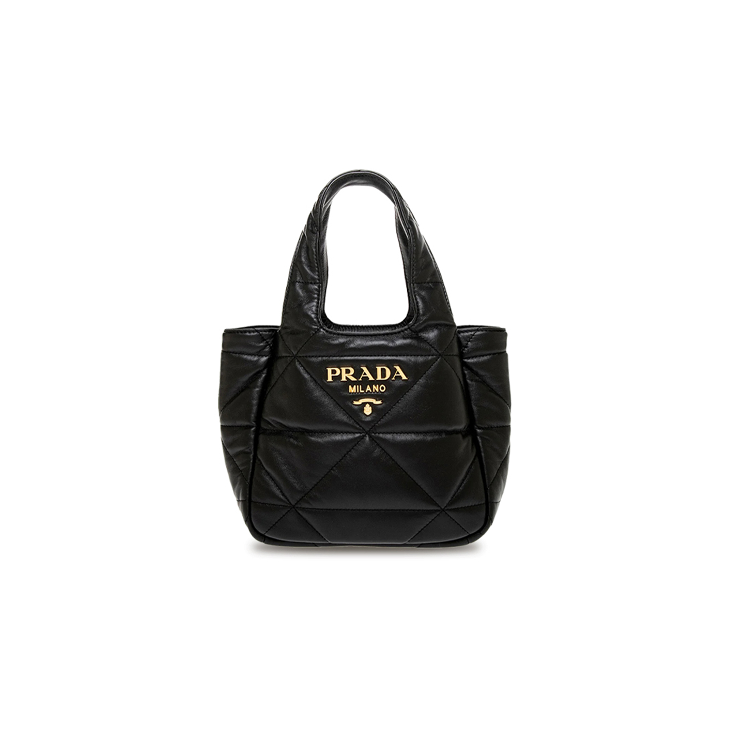 Pra*a quilted leather top handle bag 1bg451 (18*16*10cm)